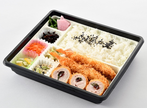 手巻き梅しそロース弁当